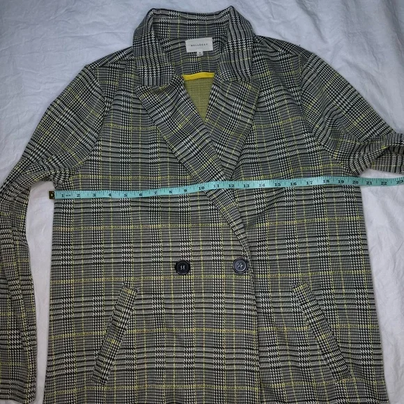 MELLODAY Plaid Trench Coat • Yellow & Black Clueless • Back to School Medium - Picture 8 of 10